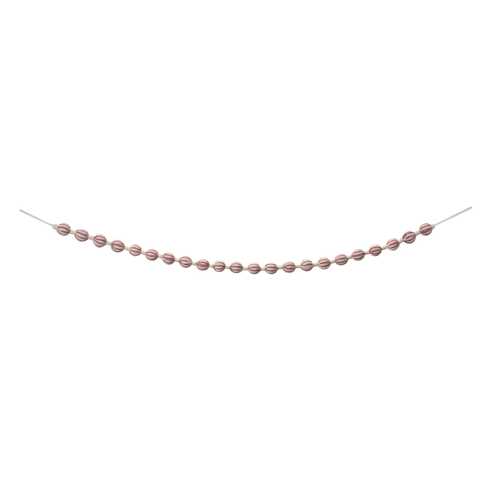5.5ft. Red & Ivory Fabric Ball String Garlands, 2ct.